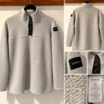 Thumbnail for ORAKI textured long-sleeved top – Light grey – Size P/S tu