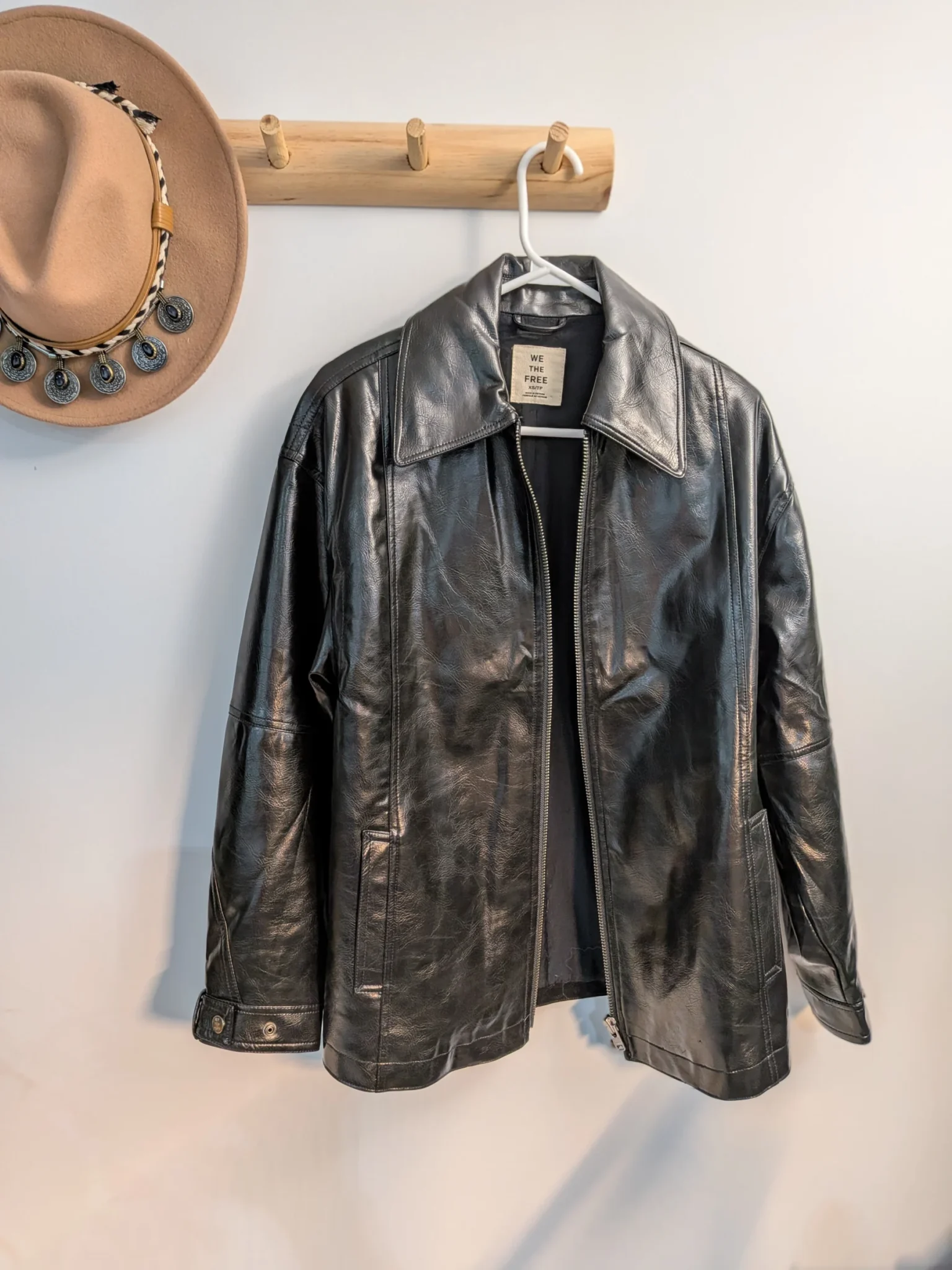 Image for 🖤 Free People Sloane Vegan Leather Jacket