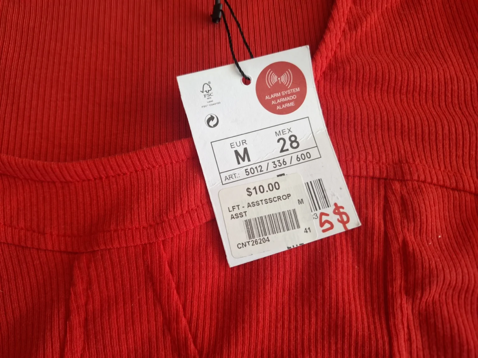 Image for Red crop top