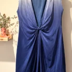 Thumbnail for Club Monaco genuine silk dress – Blue and ivory gradient – Size 2