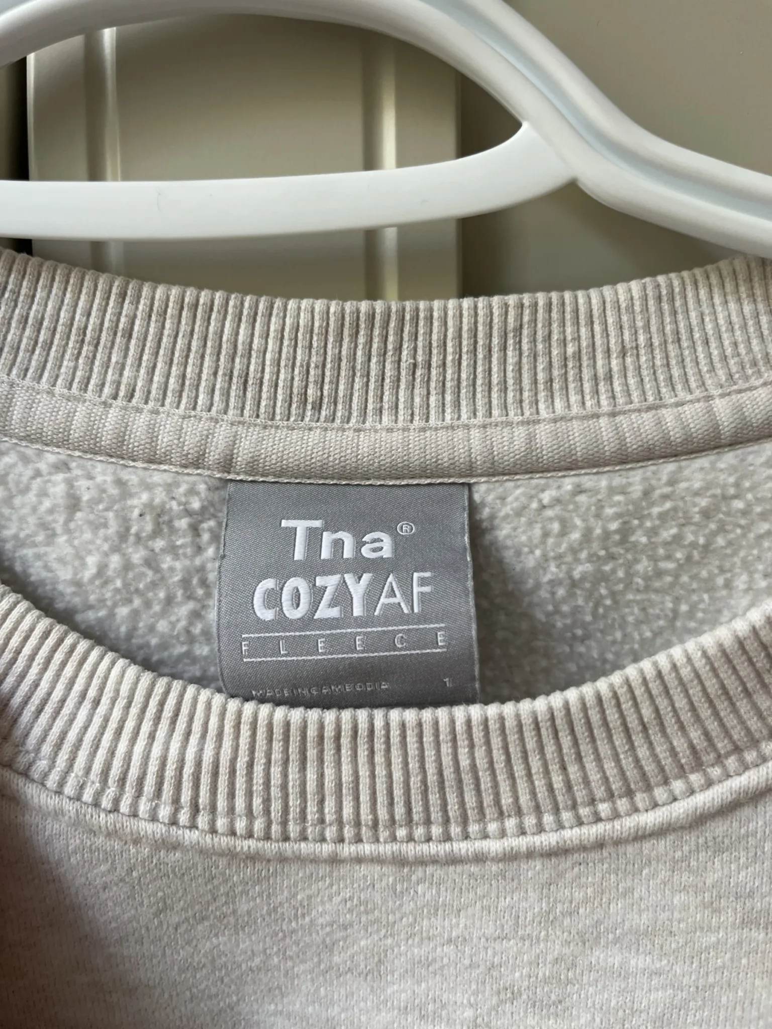 Image for Aritzia crewneck fleece top