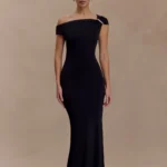Thumbnail for Kinsley Slinky Maxi Dress With Hardware (noire, taille S)