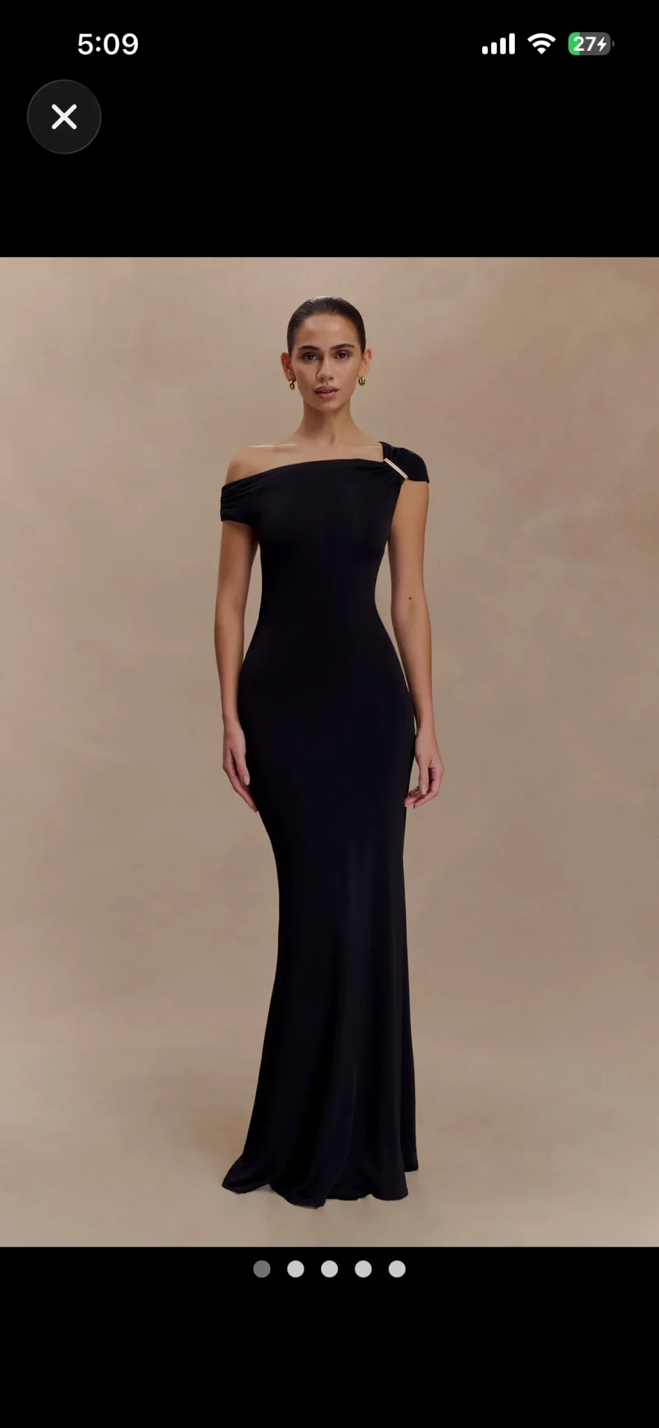 Image for Kinsley Slinky Maxi Dress With Hardware (noire, taille S)