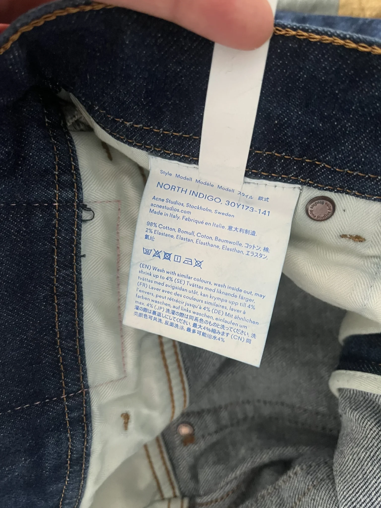 Image for Acne Studios Blå Konst North Jeans (taille 33/32)