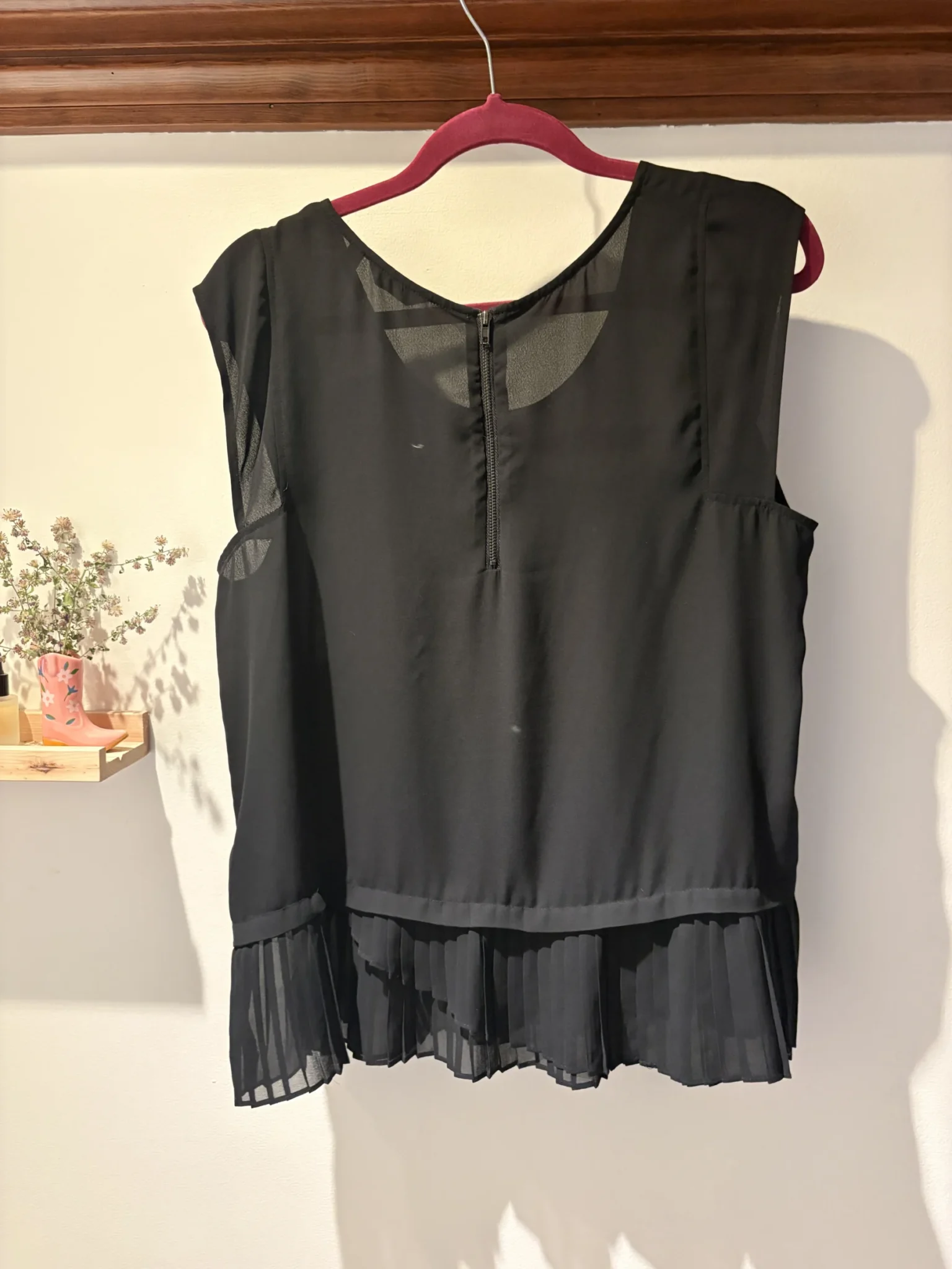 Image for Haut noir Reitmans – Volants plissés – Collection Petites
