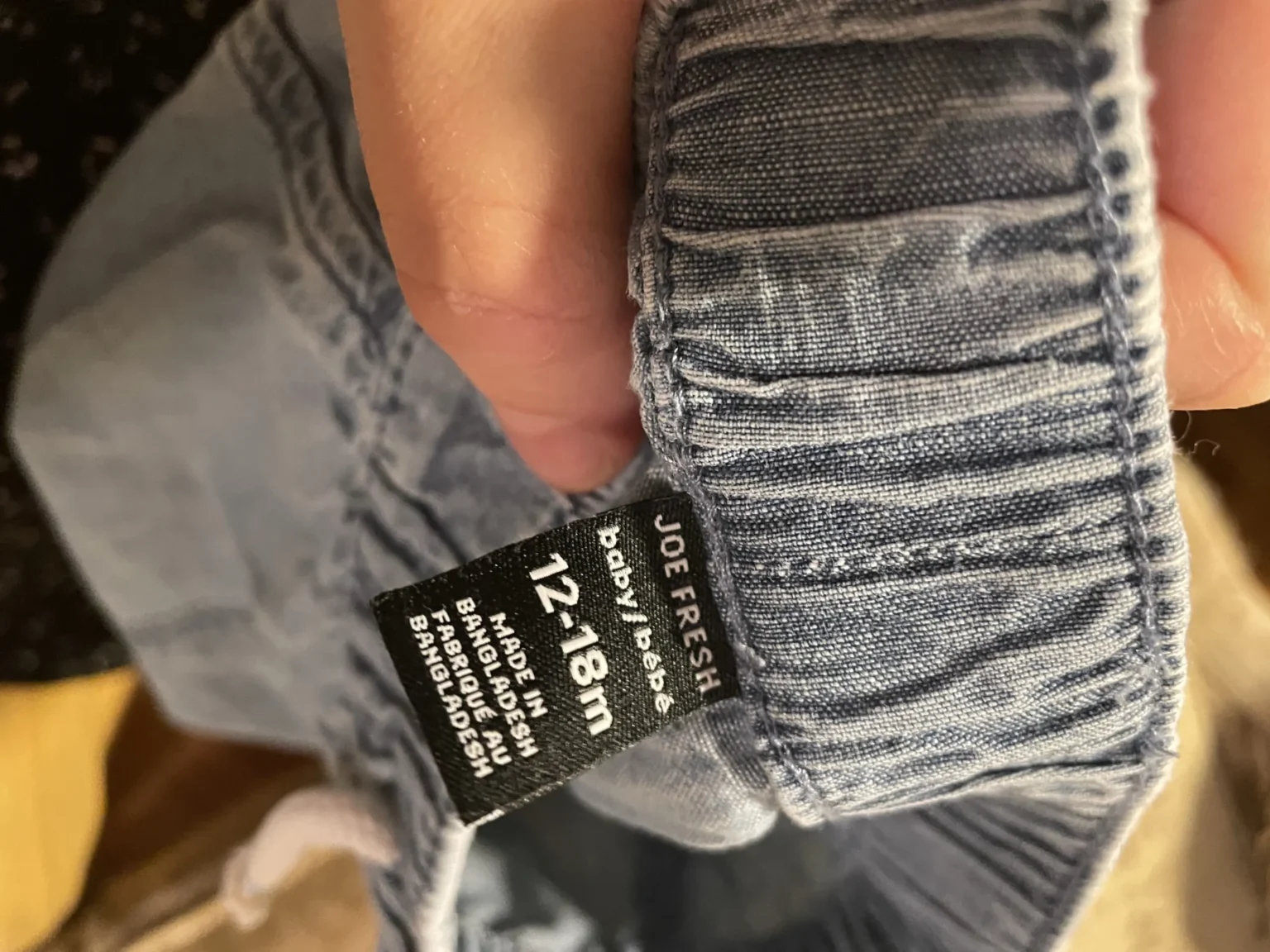 Image for Jeans ultra léger 12-18 mois fait petit