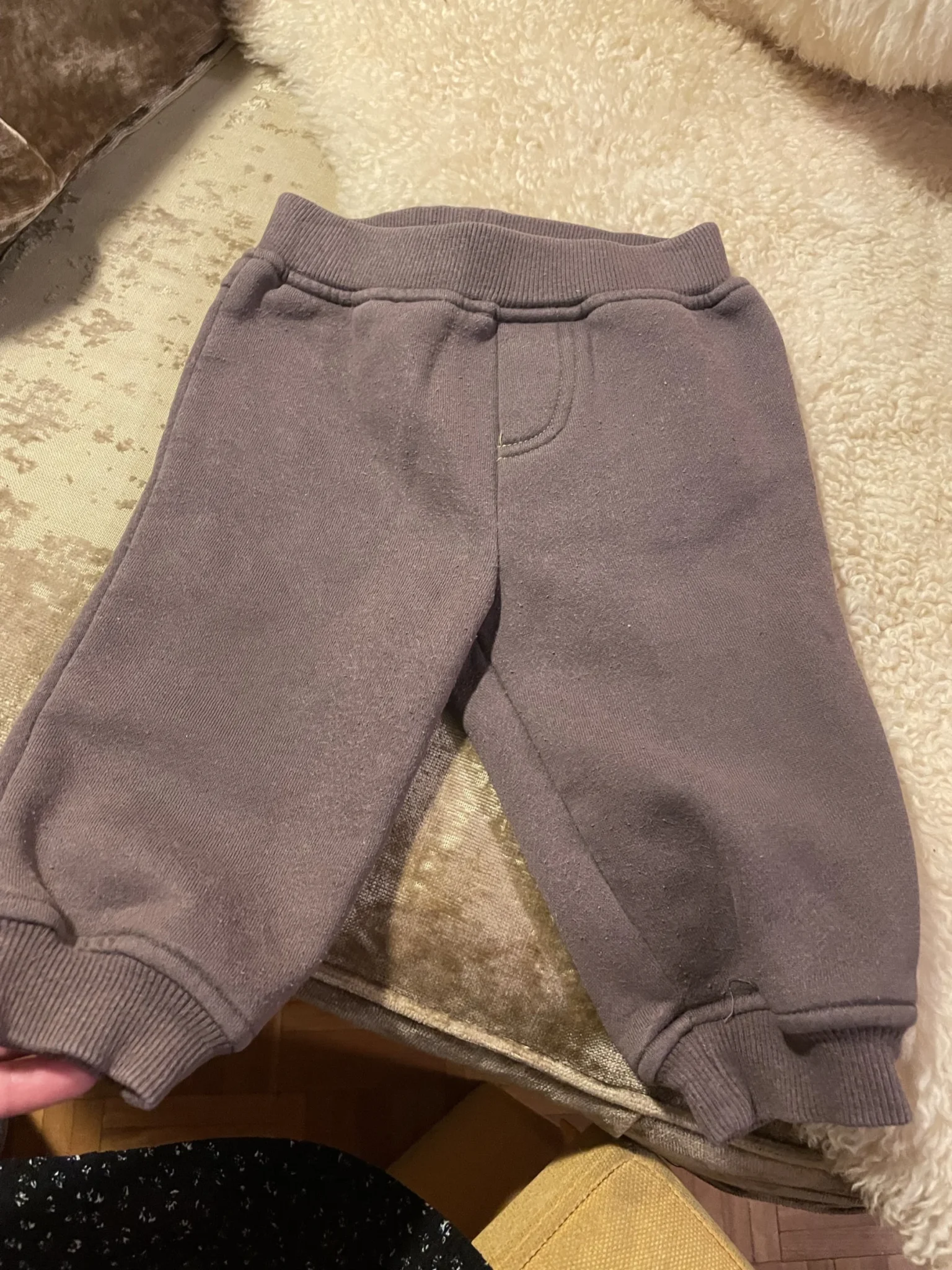 Image for 9-month-old fleece-lined cotton trousers