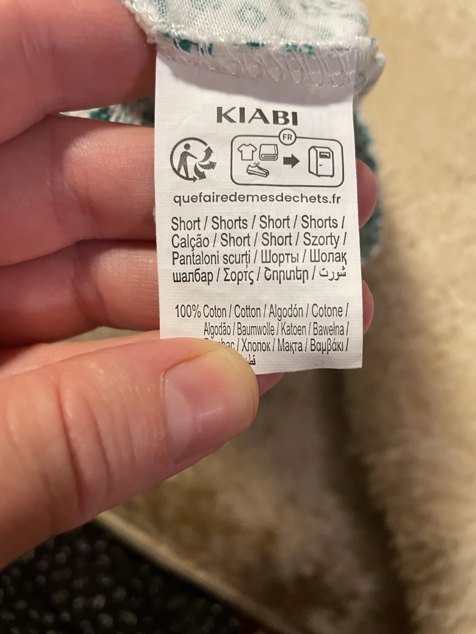 Image for Kiabi lightweight patterned shorts, size 9 months