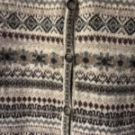 Thumbnail for Vintage Item and Co cardigan – 100% wool – Fair Isle Nordic pattern