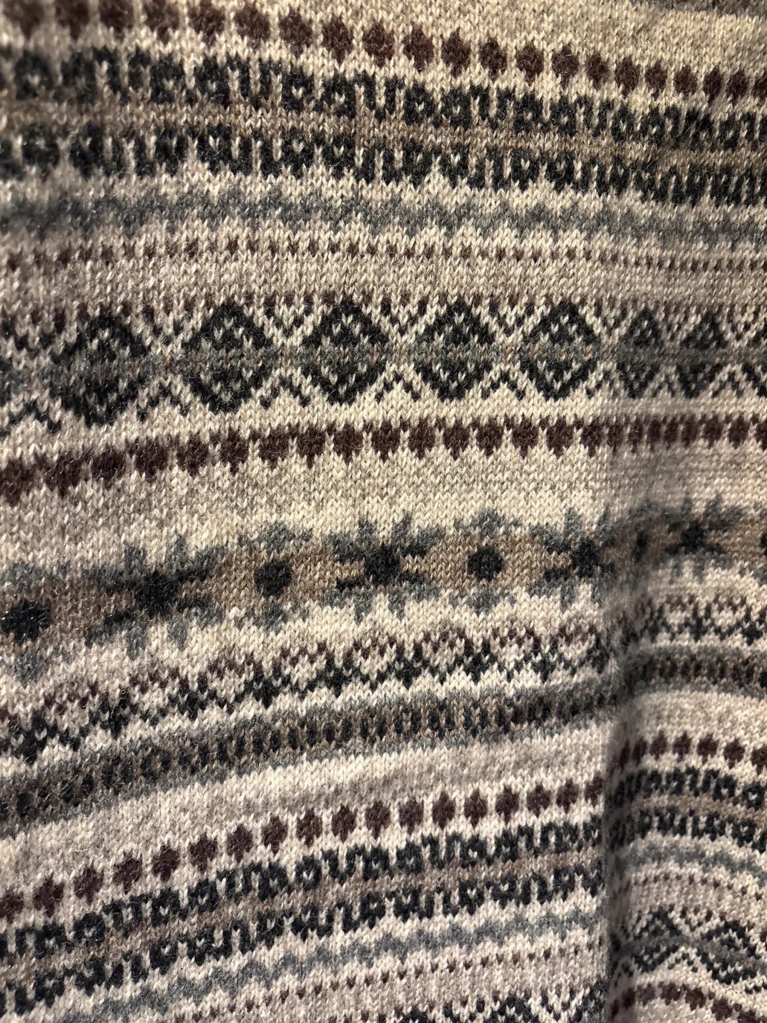 Image for Vintage Item and Co cardigan – 100% wool – Fair Isle Nordic pattern