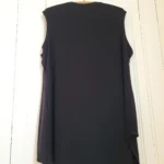 Thumbnail for Joseph Ribkoff Black Asymmetrical Sleeveless Tunic Top, Style 161060
