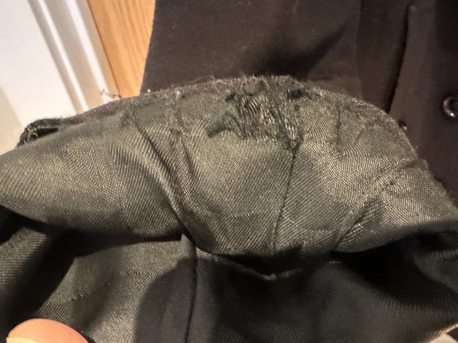 Image for Genuine Burberry London pea coat, virgin wool and cashmere, navy blue – US size 8