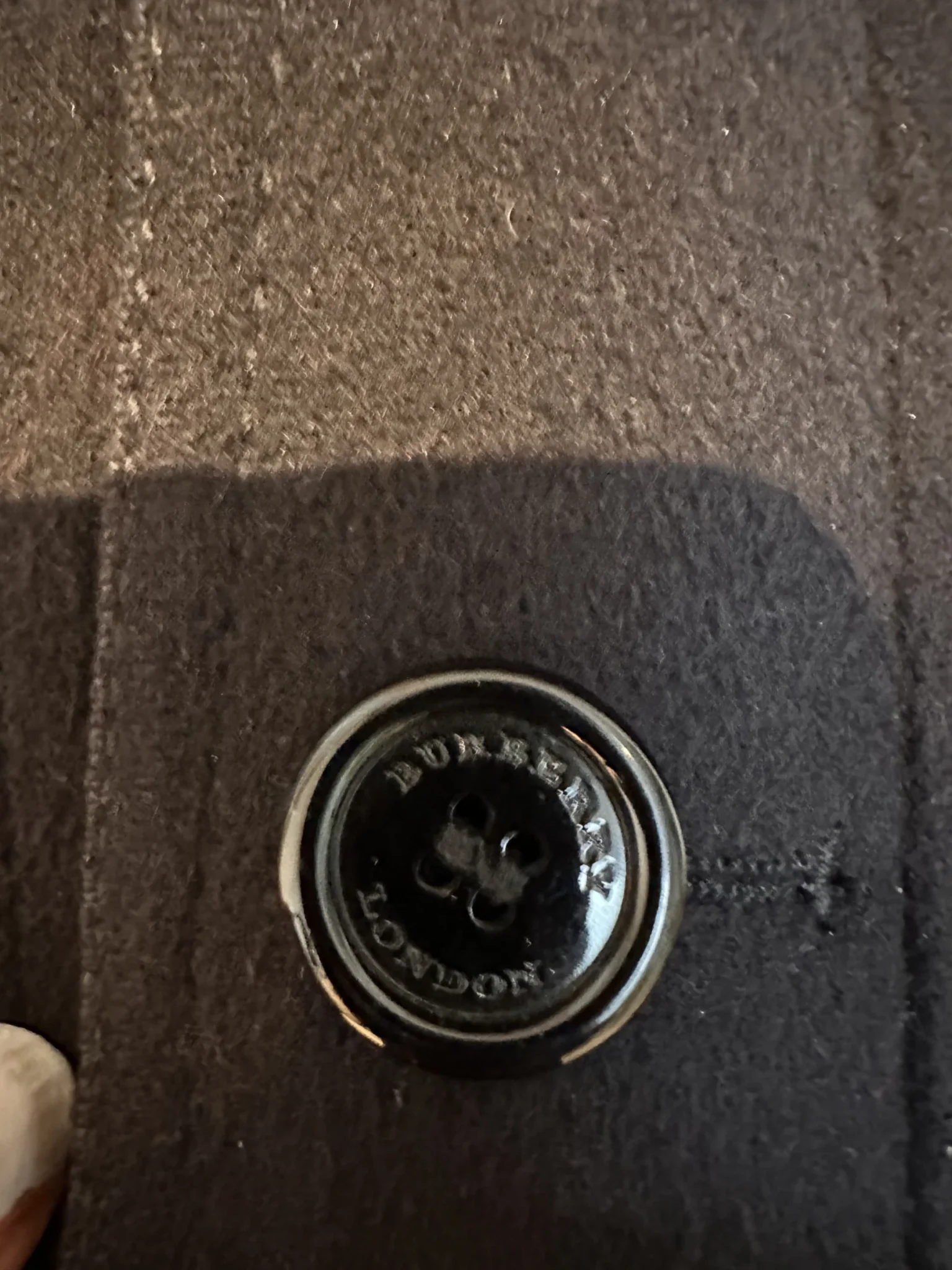 Image for Genuine Burberry London pea coat, virgin wool and cashmere, navy blue – US size 8