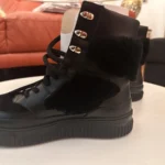 Thumbnail for Voile Blanche leather and sheepskin ankle boots, black, platform – size 39 – never worn
