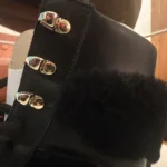 Thumbnail for Voile Blanche leather and sheepskin ankle boots, black, platform – size 39 – never worn