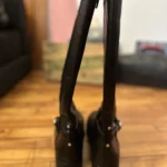 Thumbnail for Tory Burch – Marlene riding boots in black leather – gold buckle – US size 8