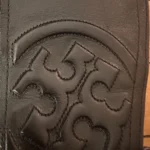 Thumbnail for Tory Burch – Marlene riding boots in black leather – gold buckle – US size 8