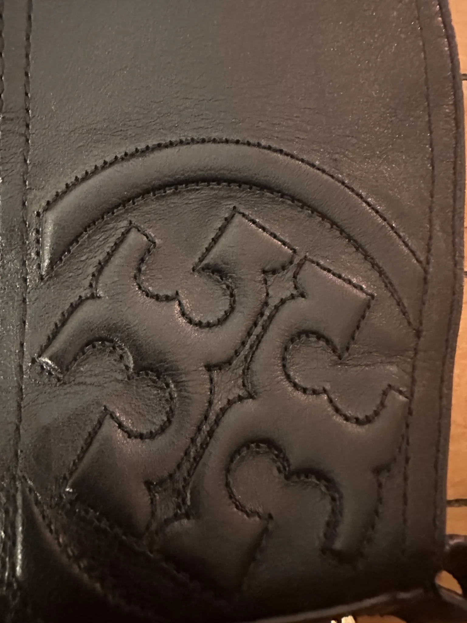 Image for Tory Burch – Marlene riding boots in black leather – gold buckle – US size 8