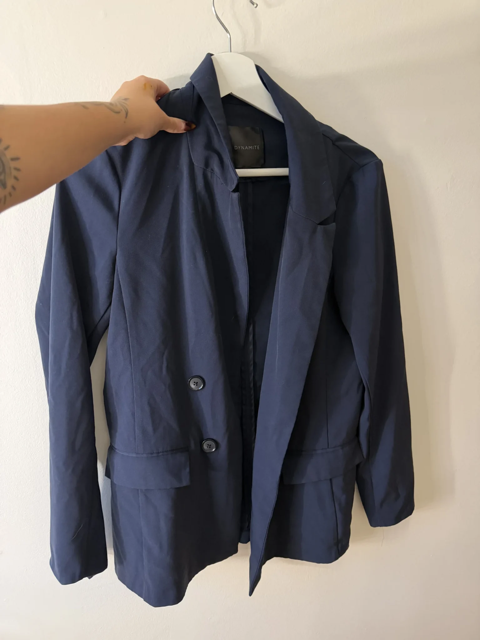 Featured image for Dynamite navy blue blazer