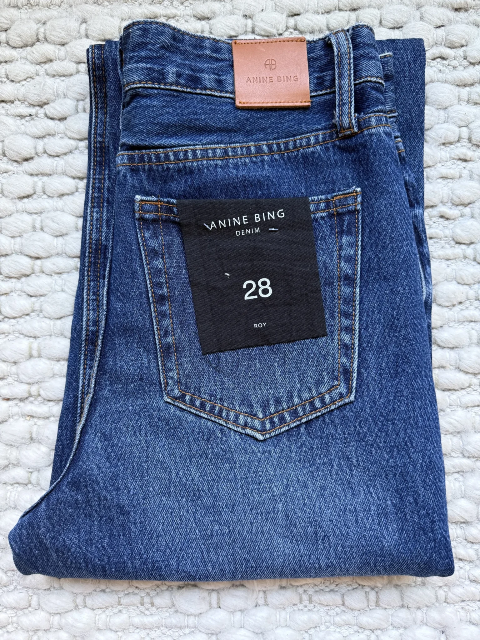 Image for Anine Bing “Roy” high-waisted jeans