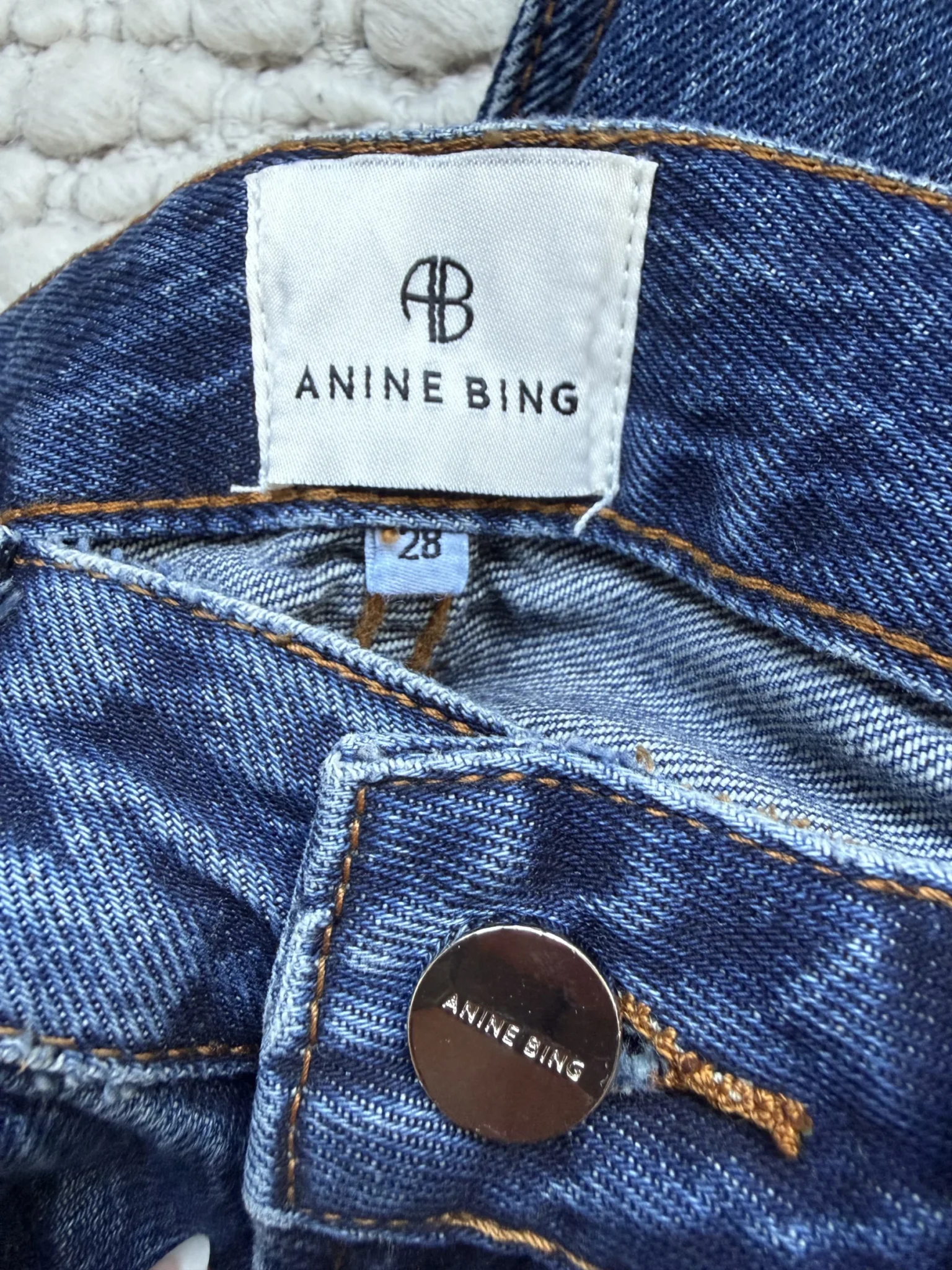 Image for Anine Bing “Roy” high-waisted jeans