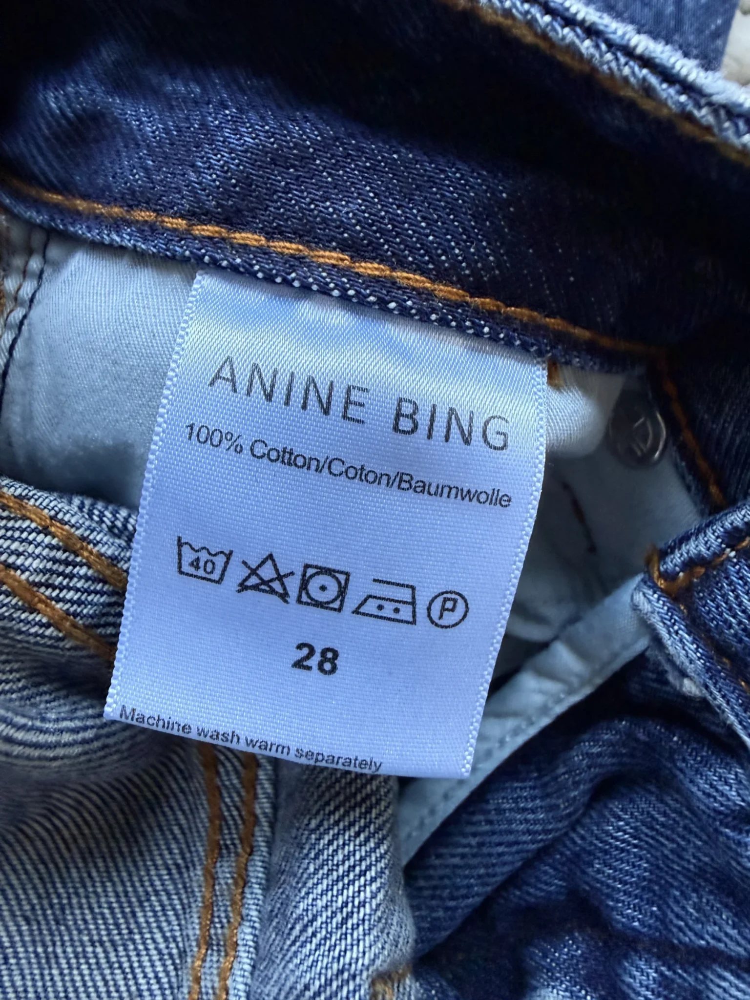 Image for Anine Bing “Roy” high-waisted jeans