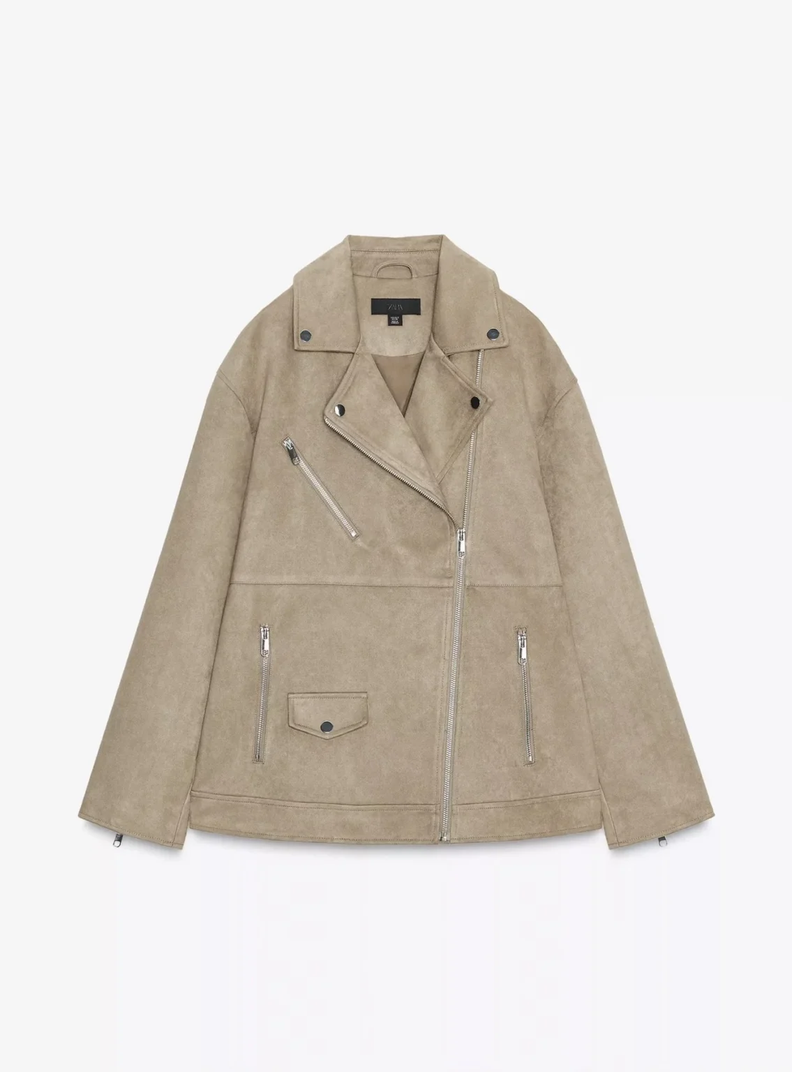 Featured image for Zara jacket in medium tan suede