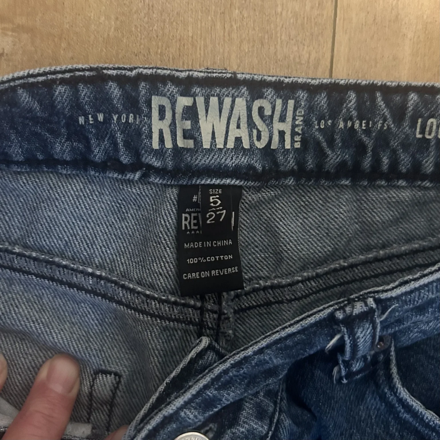 Image for Rewash Brand "Low Pro" wide-leg jeans – 100% cotton