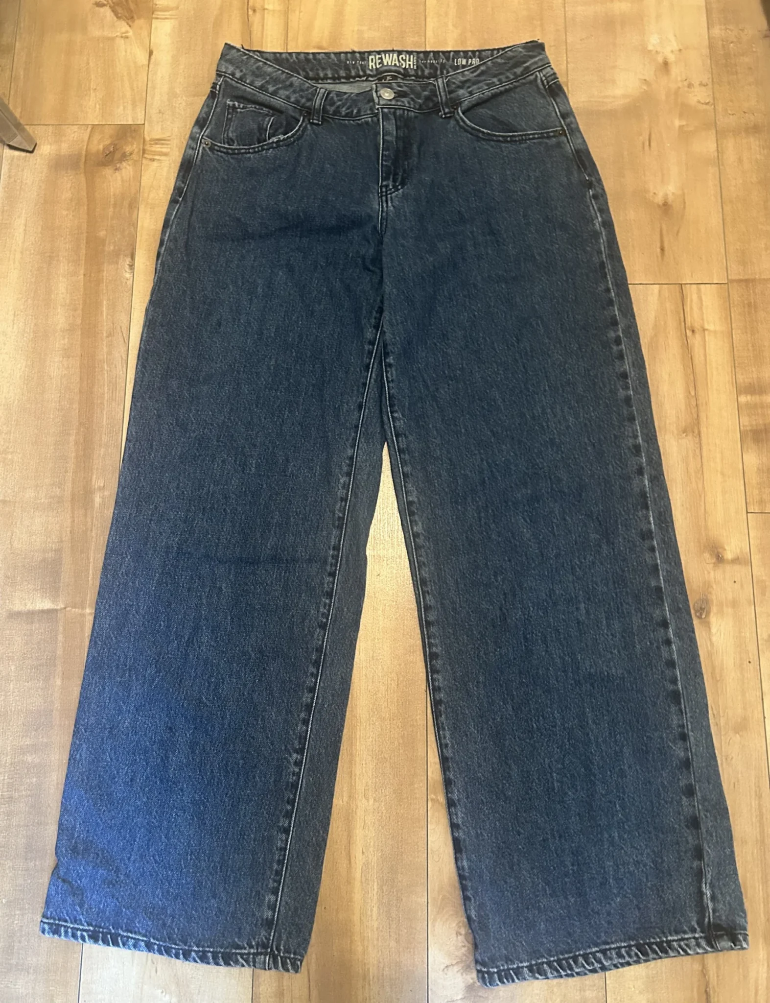 Image for Rewash Brand "Low Pro" wide-leg jeans – 100% cotton