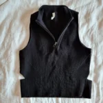 Thumbnail for Lululemon Black Top‎ Open Back Half-Zip Ribbed Stretch