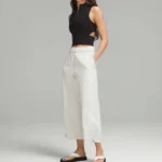 Thumbnail for Lululemon Black Top‎ Open Back Half-Zip Ribbed Stretch