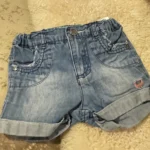 Featured thumbnail for Ultra-lightweight denim shorts for baby girls, 12 months