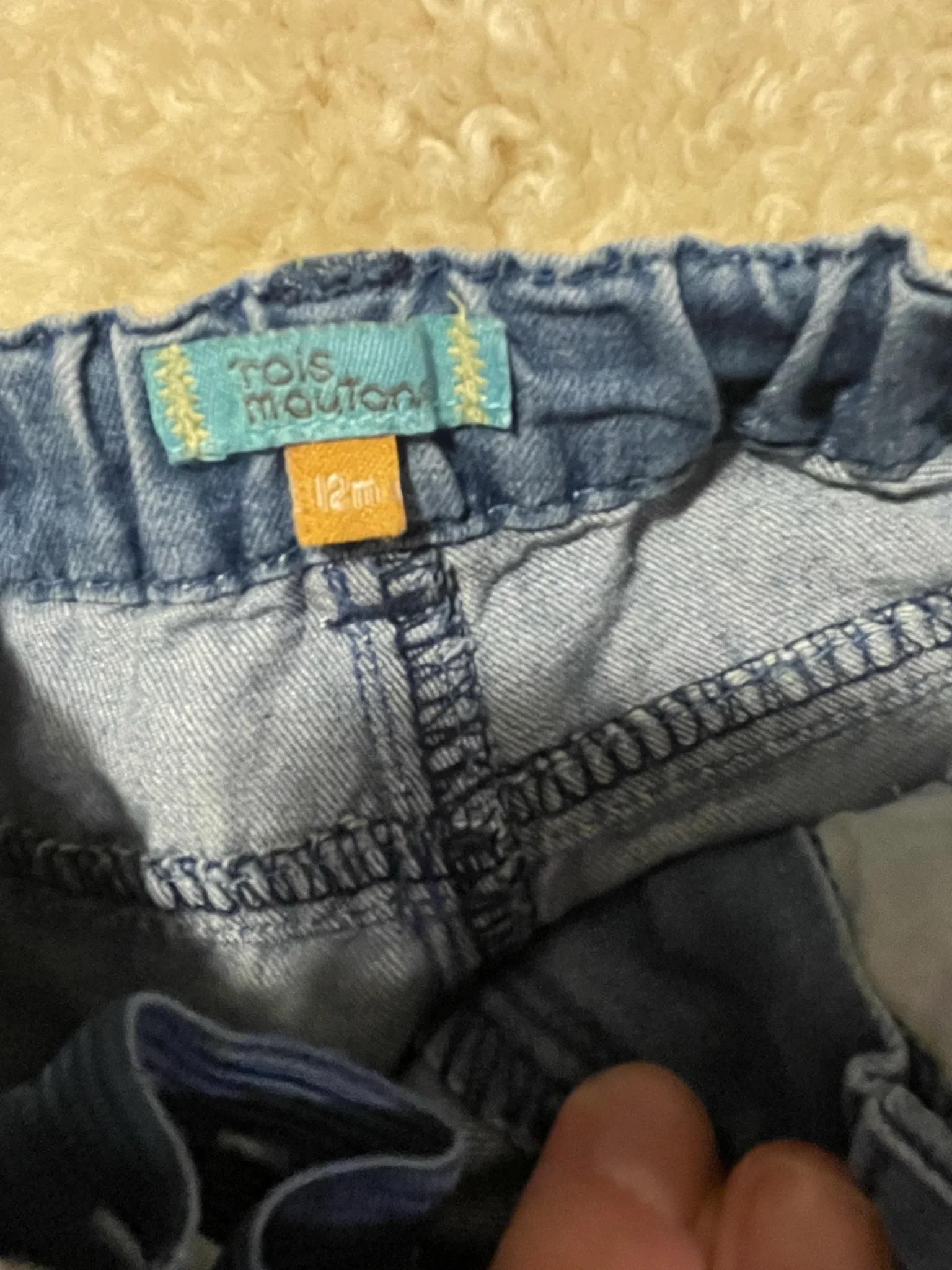 Image for Ultra-lightweight denim shorts for baby girls, 12 months