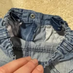 Thumbnail for Ultra-lightweight denim shorts for baby girls, 12 months