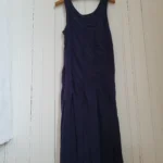 Thumbnail for Navy blue sleeveless gathered dress in Tencel/Lyocell, Simons