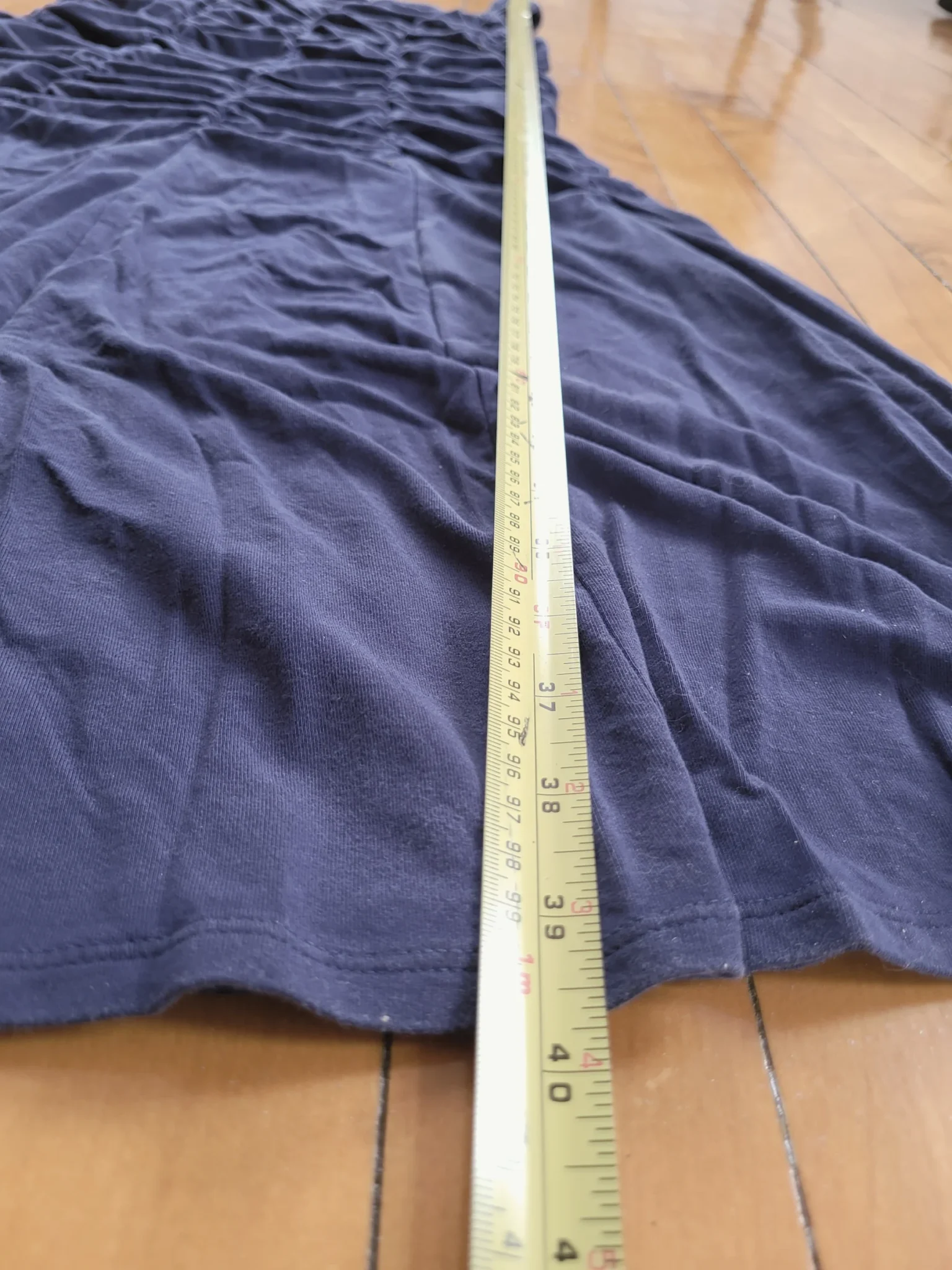 Image for Navy blue sleeveless gathered dress in Tencel/Lyocell, Simons