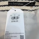 Thumbnail for Iris Setlakwe Short Jacket with Pocket in cream with navy stripes