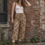 Featured thumbnail for Pantalon capri fleuri vintage Lauren Ralph Lauren Petite taille 6