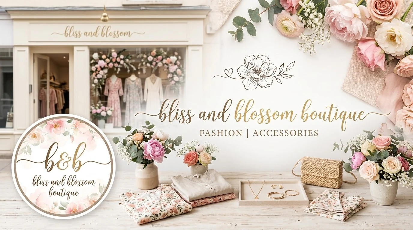 The store banner image for the store named Bliss and Blossom Boutique.