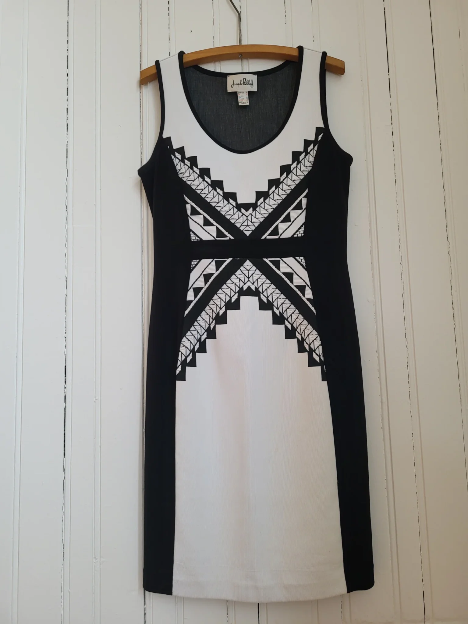 Image for Black and White Joseph Ribkoff Dress, Size 12