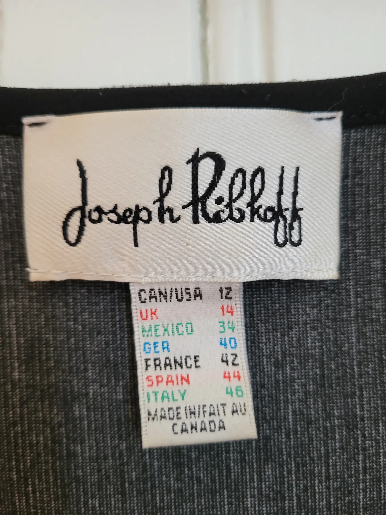 Image for Black and White Joseph Ribkoff Dress, Size 12