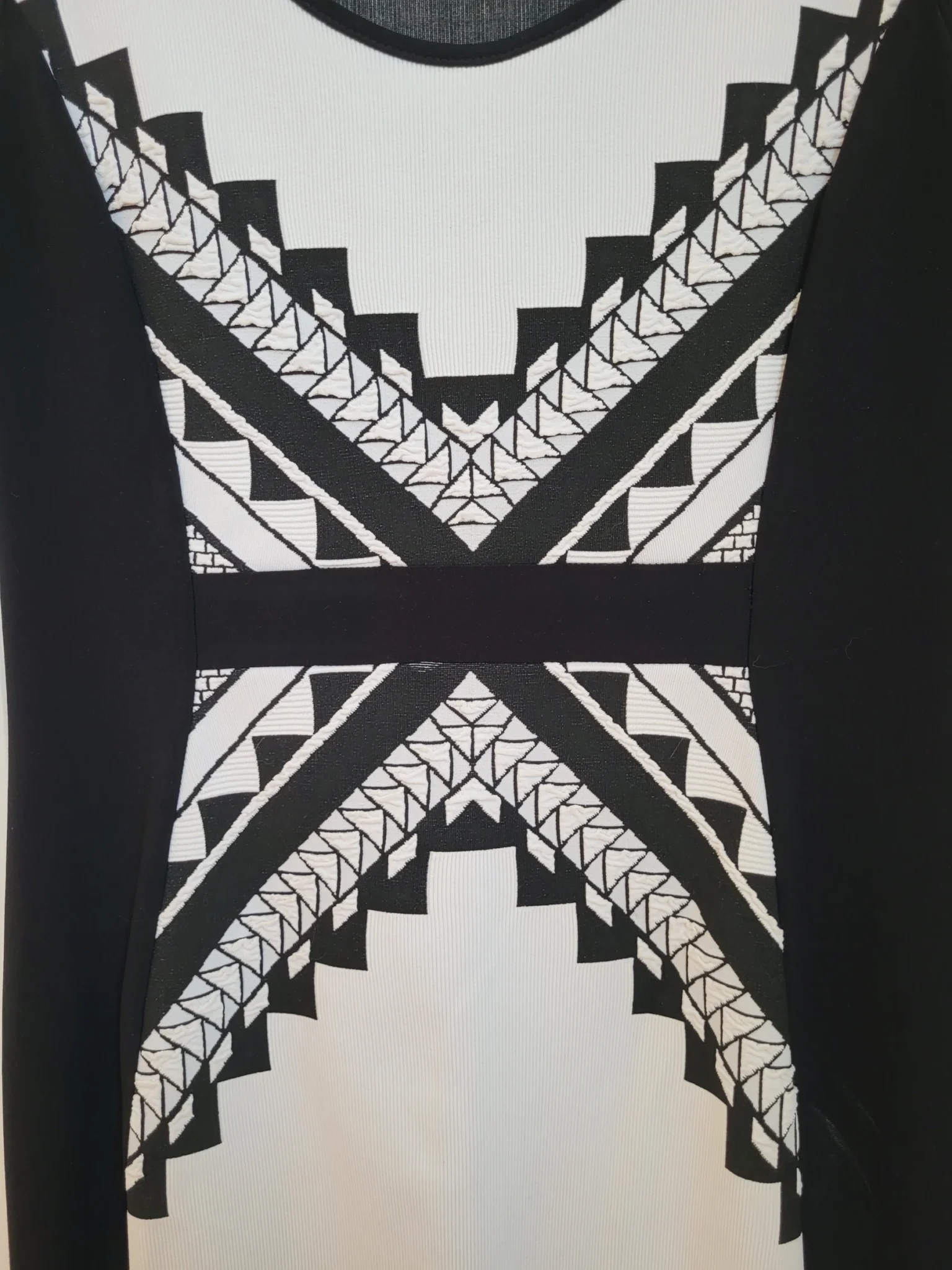 Image for Black and White Joseph Ribkoff Dress, Size 12