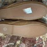 Thumbnail for Loafers style mules HM en suède véritable – Cognac – Taille 8 (39)
