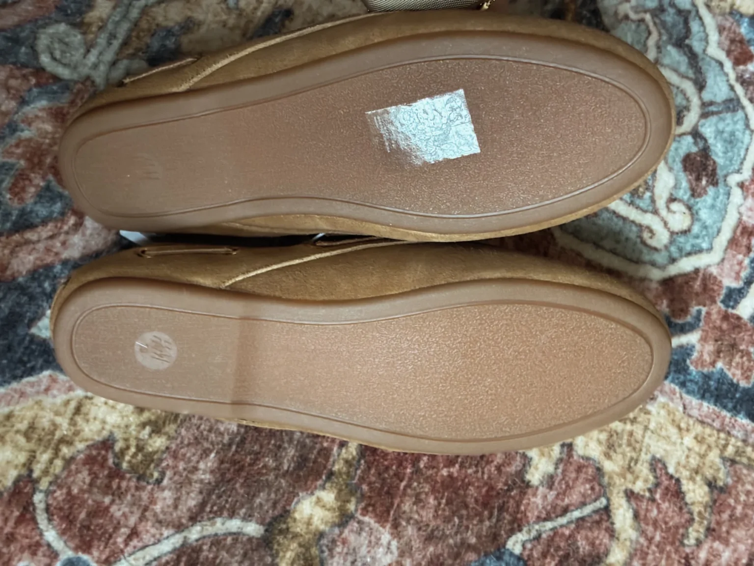 Image for Loafers style mules HM en suède véritable – Cognac – Taille 8 (39)