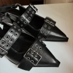 Featured thumbnail for Chaussures style slingbacks noires à bout pointu