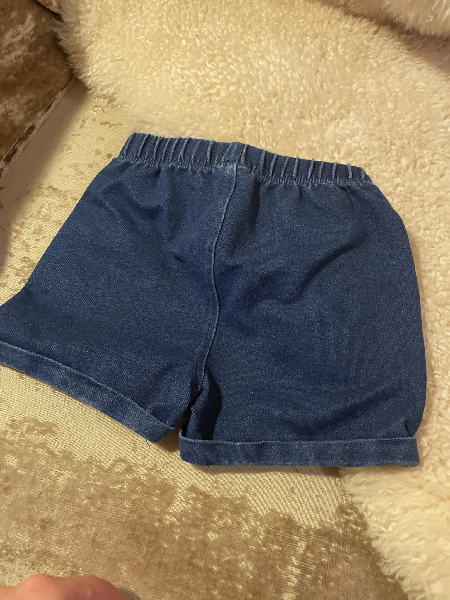 Image for Dark denim jeans shorts, size 12 months