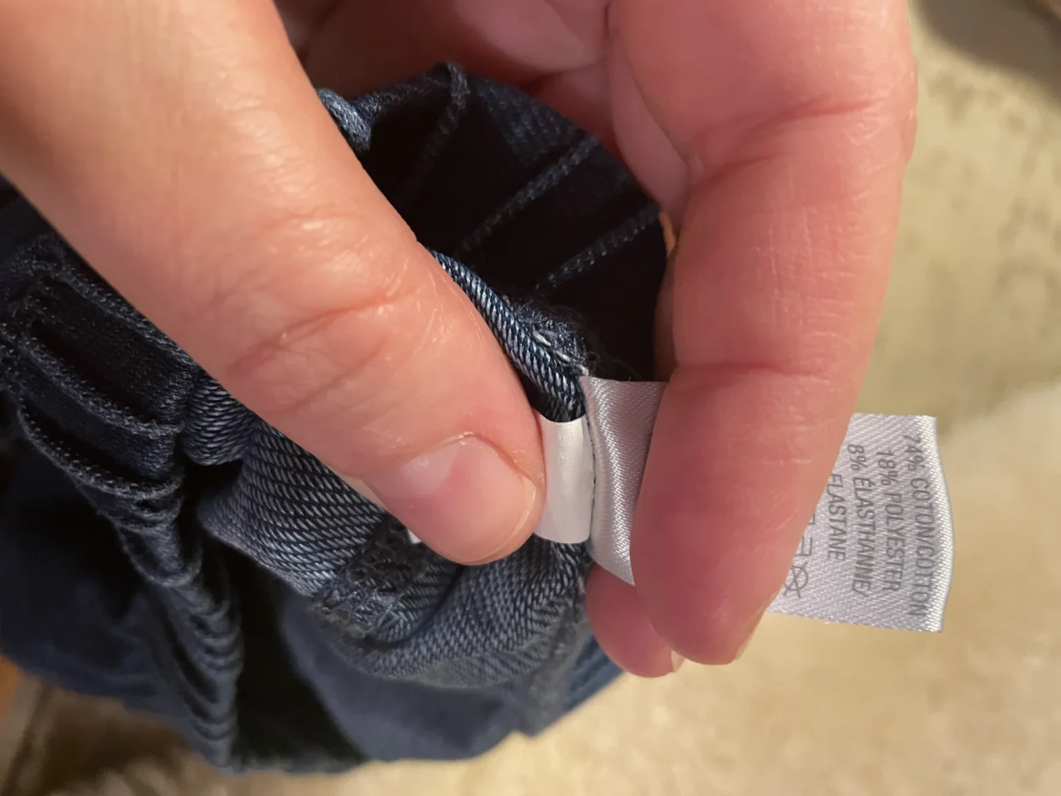 Image for Dark denim jeans shorts, size 12 months