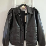 Featured thumbnail for Aritza vegan leather bomber jacket – Small – Mocha brown