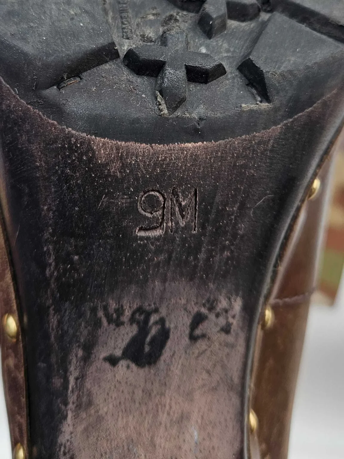 Image for KORS Michael Kors Camo Canvas Leather Heeled Boots Shearling Trim 9M
