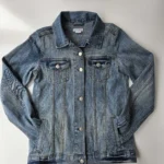Thumbnail for Ingrid & Isabel MAMA Maternity Denim Jacket XS Light Wash Stretch Jean Jacket